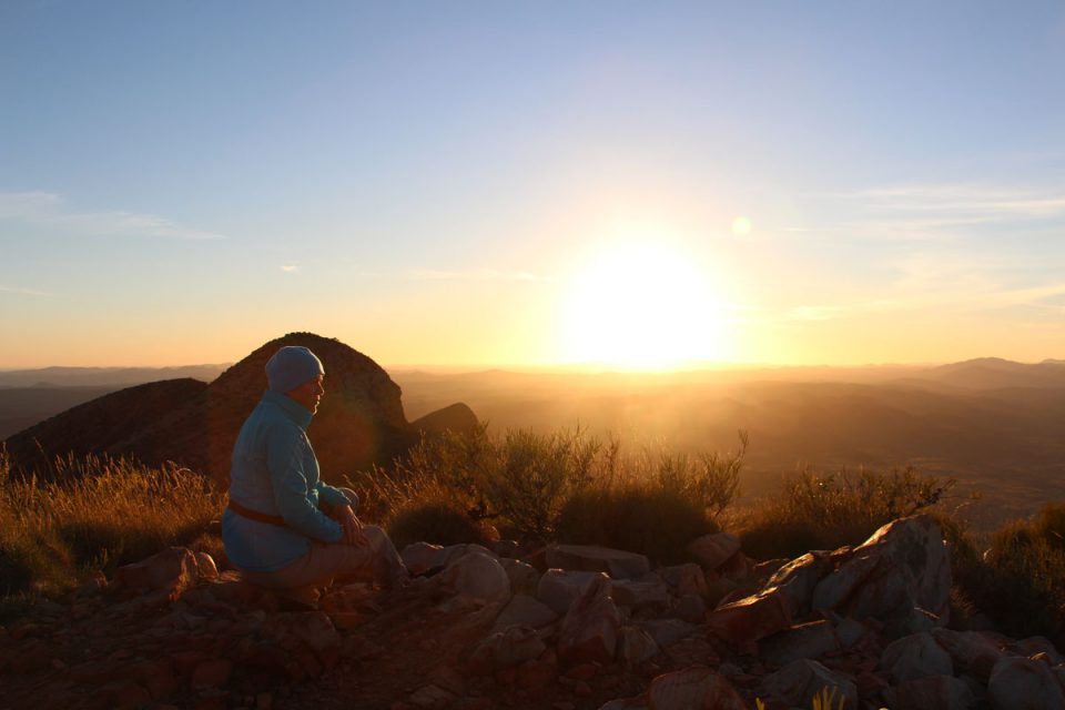 Witness breathtaking sunsets from Mount Sonder in the Northern Territory.