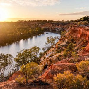 Take in stunning views of Headings Cliff on the Murrary River Walk in South Australia.