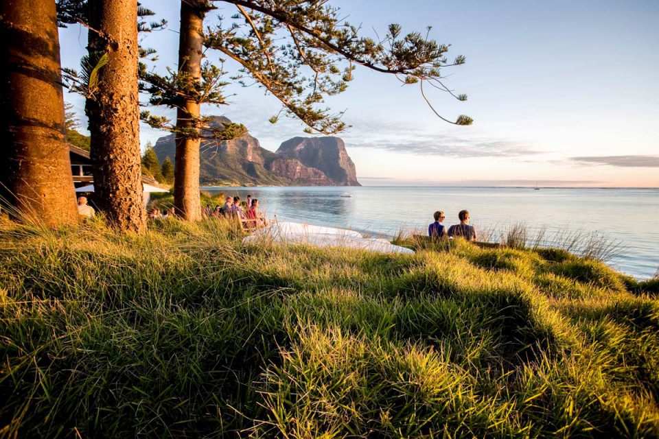 Enjoy views of the coastline on Lord Howe Island from the luxurious Pinetrees Lodge.