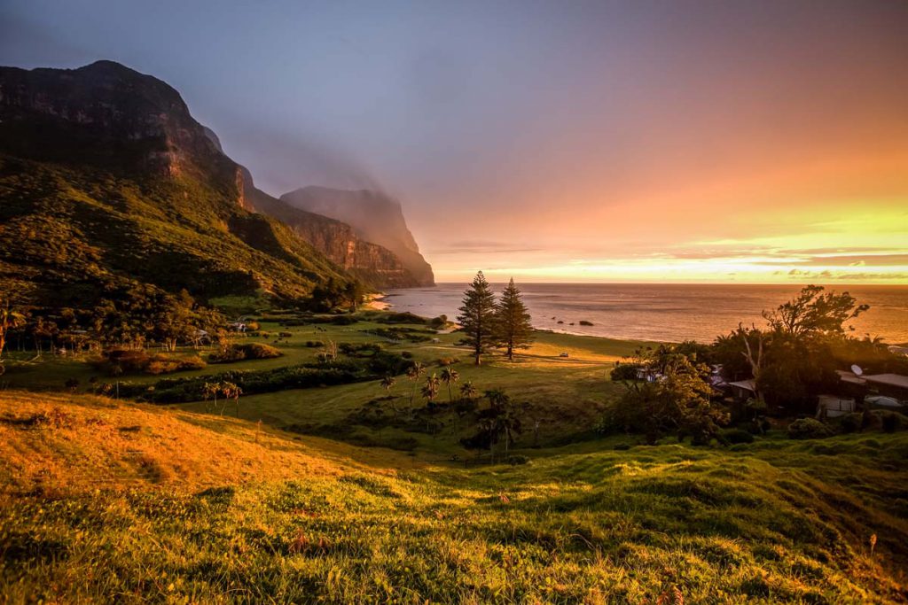 Experience stunning sunsets on Lord Howe Island during the Seven Peaks Walk with Great Walks of Australia.