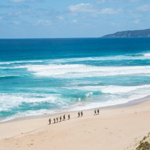 Walking along Johanna Beach